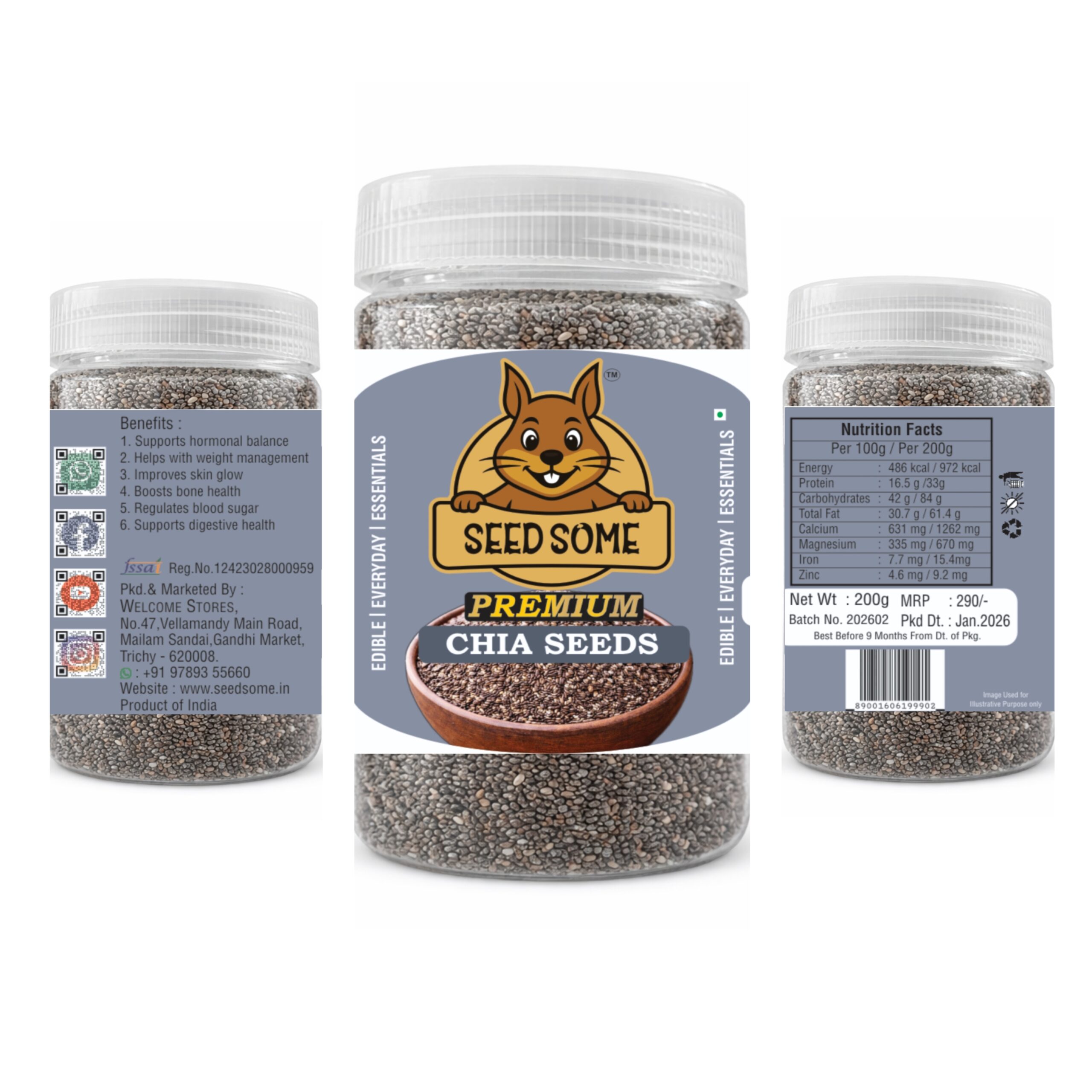 SEEDSOME CHIA SEEDS | 200G | - Image 2