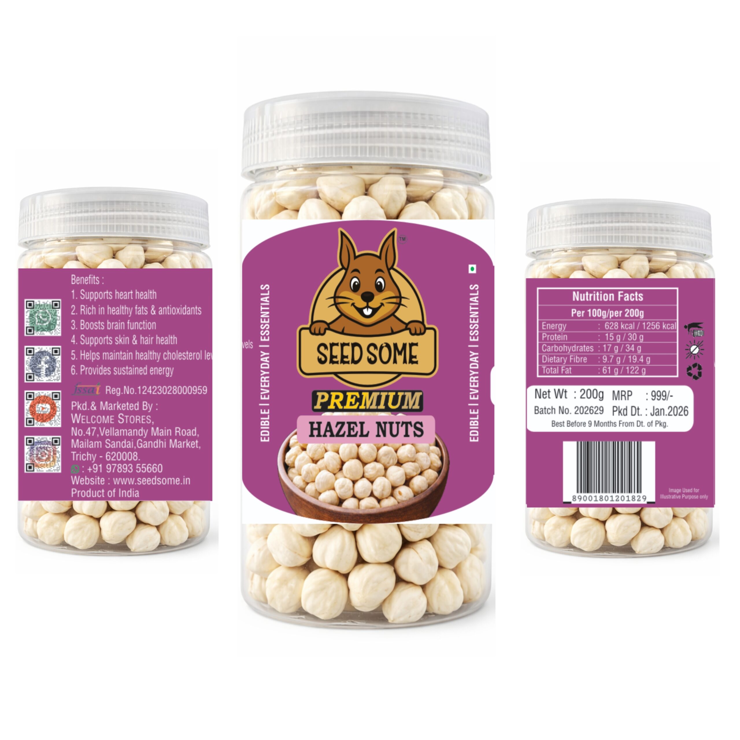 SEEDSOME HAZELNUTS | 200G | - Image 2