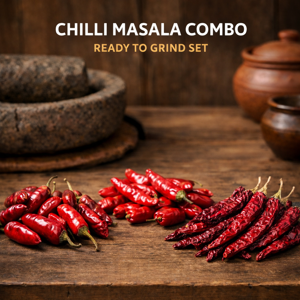 RED CHILLI - READY TO GRIND SET | 1KG | தனி மிளகாய் அரவை செட்